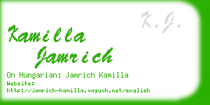 kamilla jamrich business card